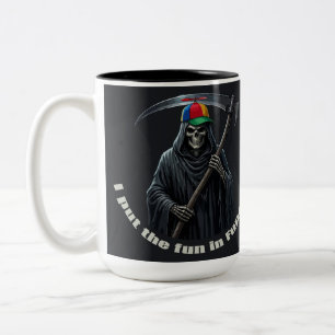 I Put the Fun in Funeral Two-Tone Coffee Mug