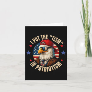 I Put The Tism In Patriotism Athletic American Bal Card
