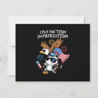 I Put The Tism in Patriotism Athletic Eagle