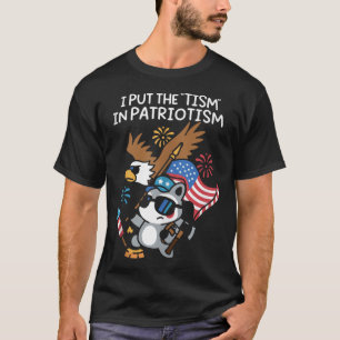 I Put The Tism In Patriotism Athletic Eagle Tank