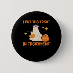 I Put Treat In Treatment Retro Funny Nurse Doctor  6 Cm Round Badge