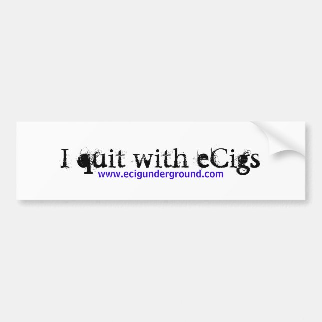 I quit with eCigs - bumper sticker (Front)