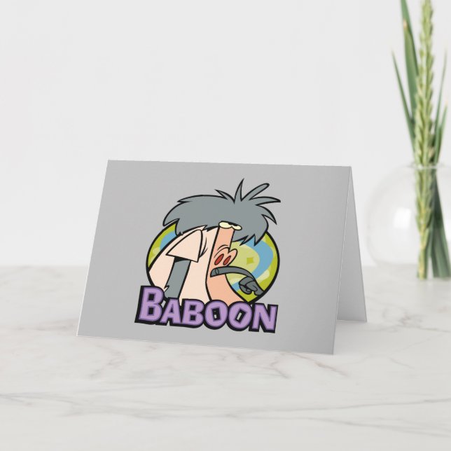 I.R. Baboon Character Badge Card (Front)
