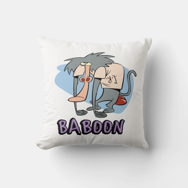 I.R. Baboon Character Graphic Cushion (Front)