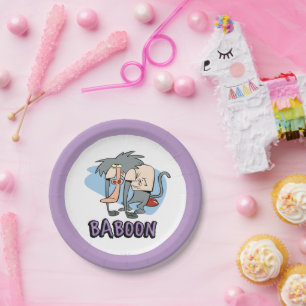 I.R. Baboon Character Graphic Paper Plate