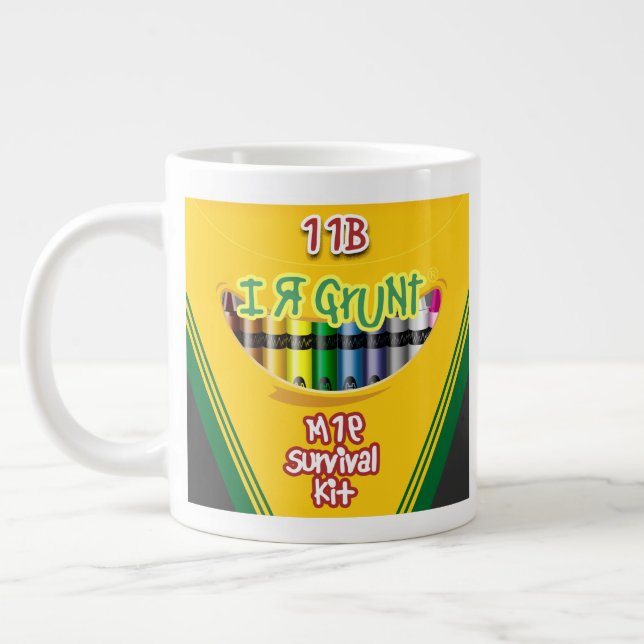 "I R GRUNT" Customisable 20oz Large Coffee Mug (Left)