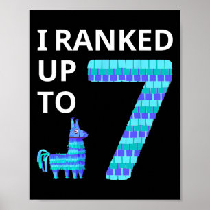 I Ranked Up To 7 Birthday Video Game Llama Piñata Poster