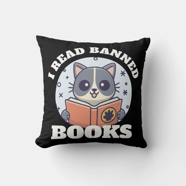 I read banned books cushion (Front)