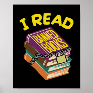 I Read banned Books   English Teacher Funny Poster