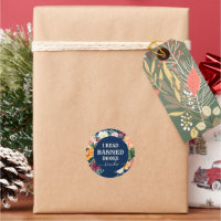 I read banned books Floral Wreath on blue
