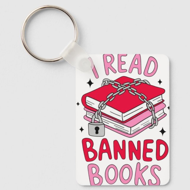  I Read Banned Books Key Ring (Front)