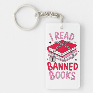 I Read Banned Books Key Ring