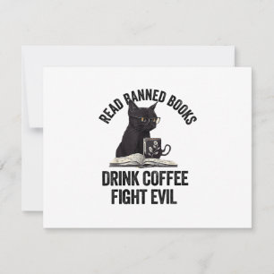 I Read Banned Books Lover BookWorm Love Banned Boo RSVP Card