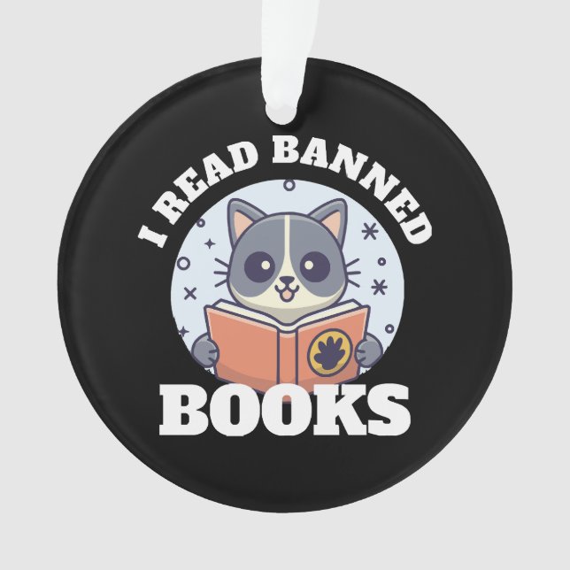I read banned books ornament (Front)