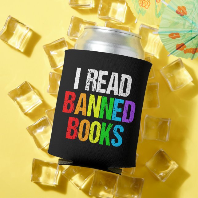 I Read Banned Books Rainbow Can Cooler (In Situ Summer)