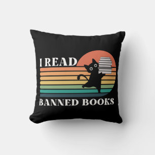I Read Banned Books Reading Lover's  Cushion