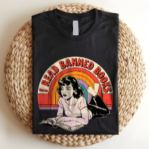 I Read Banned Books Retro Bookworm Girl