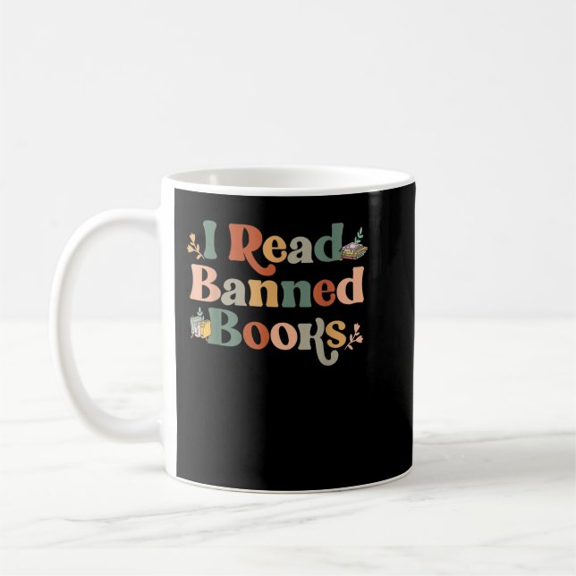 I Read Banned Books Week Librarian Freadom Reader  Coffee Mug (Left)