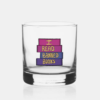 I read banned books whiskey glass