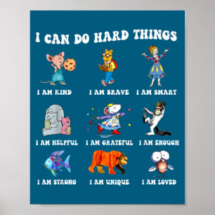 I Read Book Characters Can Hard Poster
