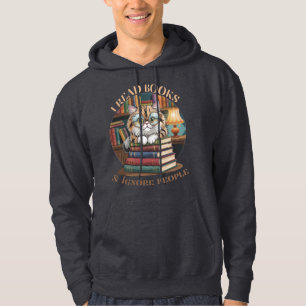 I Read Books and Ignore People Cat Lover Bookworm Hoodie