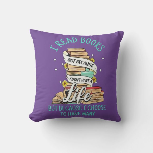 I read books  cushion (Front)