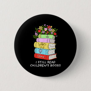 I read children's books funny book lover reader 6 cm round badge
