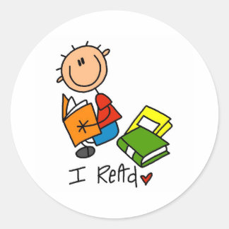 I Read Classic Round Sticker