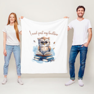 I read past my bedtime fleece blanket