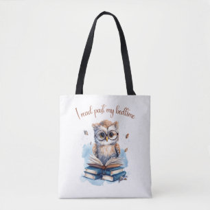 I read past my bedtime  tote bag