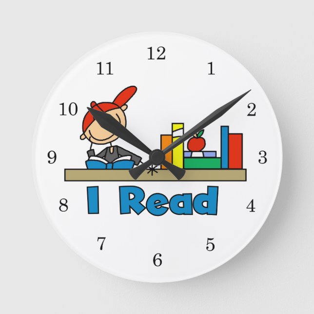 I Read Round Clock (Front)