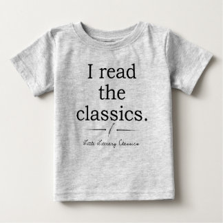 I read the classics logo baby kids shirt