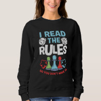 I Read The Rules Board Dice Chess Board Gaming Boa