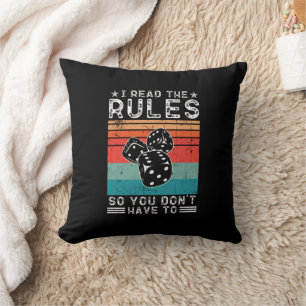 I Read the Rules So You Don't Have to Board Game Cushion