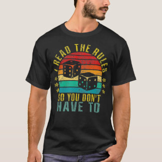 I Read the Rules So You Don't Have to Funny Retro  T-Shirt