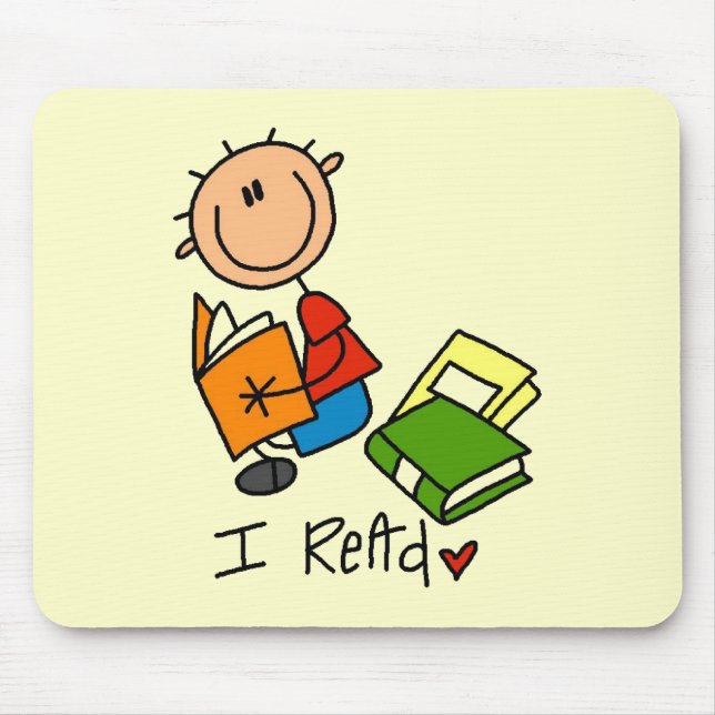 I Read Tshirts and Gifts Mouse Pad (Front)