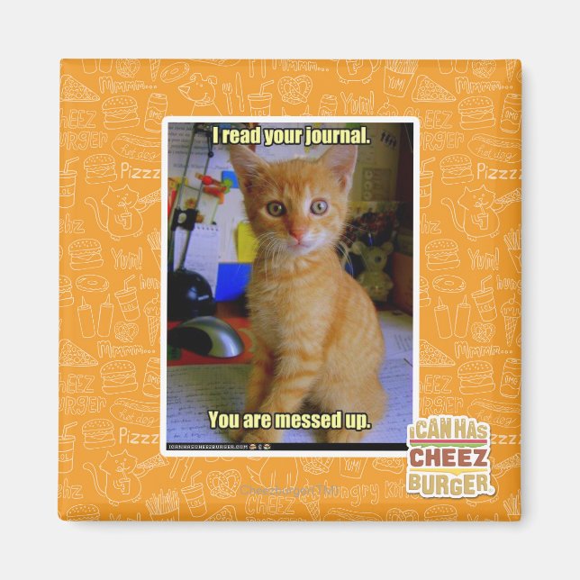 I read your journal magnet (Front)