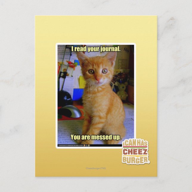 I read your journal postcard (Front)