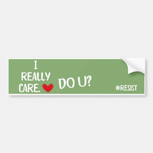 I Really Care car magnet Bumper Sticker