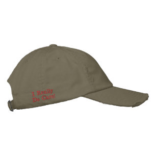 "I really do care" USA Light Olive Embroidered Hat