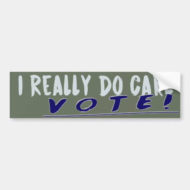 I Really Do Care - Vote Melania Anti-Trump Bumper Sticker (Front)