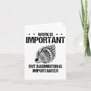 I Really Like Badminton Player Shuttle  Card