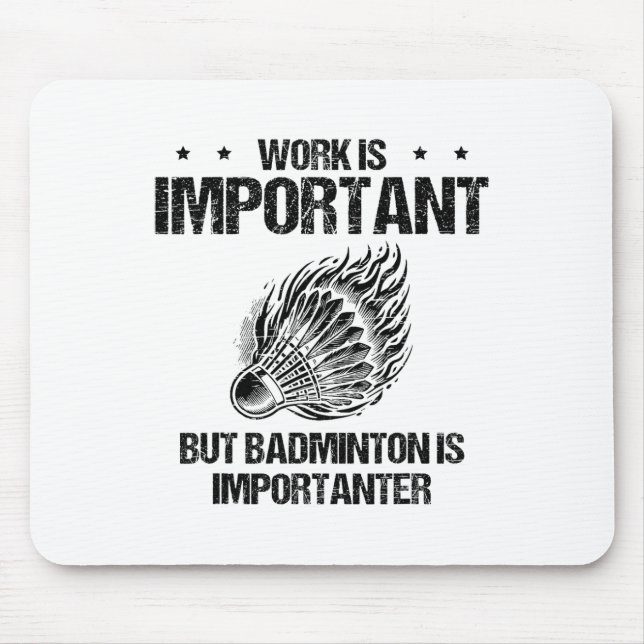 I Really Like Badminton Player Shuttle  Mouse Pad (Front)