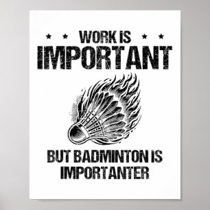 I Really Like Badminton Player Shuttle Poster