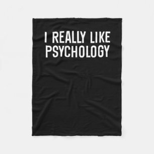 I Really Like Psychology Sticker Fleece Blanket