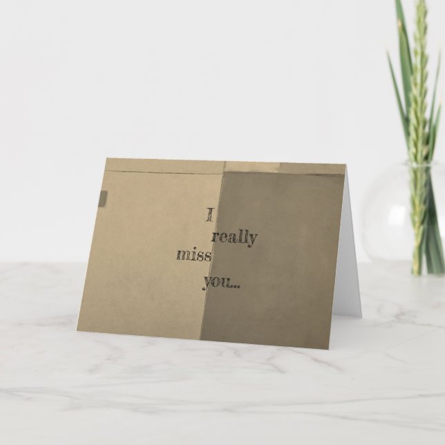 I really miss you thank you card (Front)