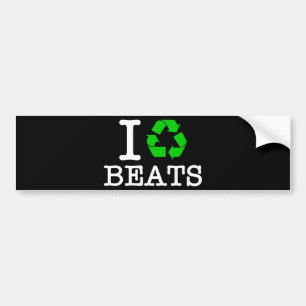 I Recycle Beats Bumper Sticker