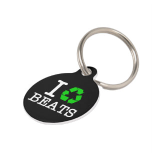 I Recycle Beats Pet Tag