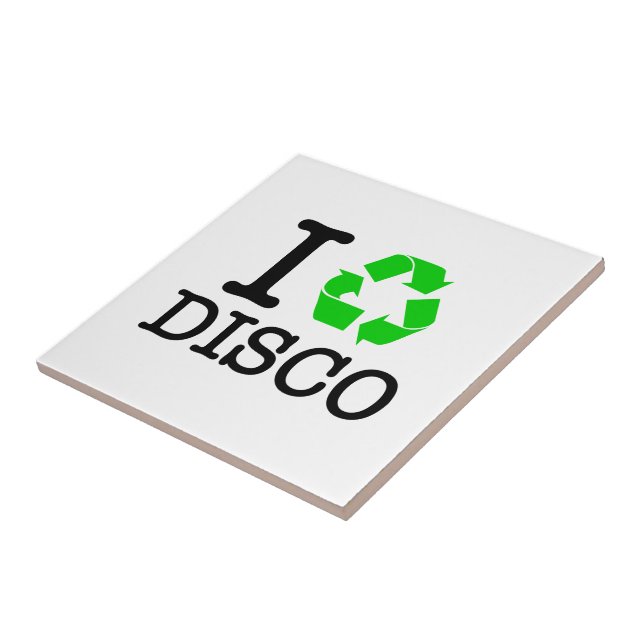 I Recycle Disco Ceramic Tile (Side)