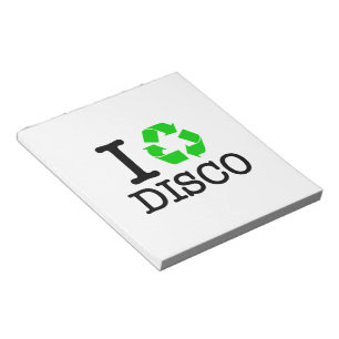 I Recycle Disco Notepad